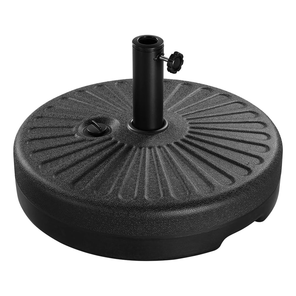 Parasolfod til Ø 38 og Ø 48 mm stang / vandfyldbar parasolbase 22 L / sort parasolstativ Ø 50 cm
