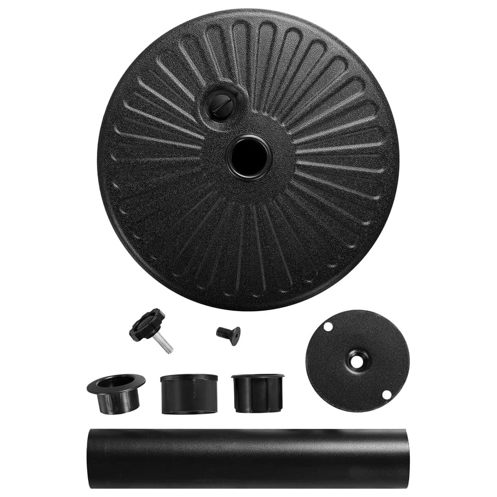 Parasolfod til Ø 38 og Ø 48 mm stang / vandfyldbar parasolbase 22 L / sort parasolstativ Ø 50 cm