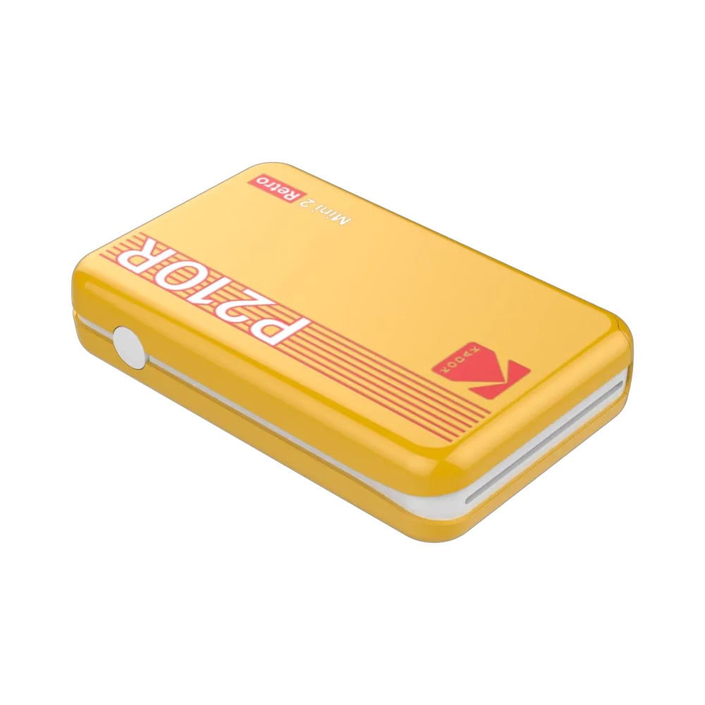 KODAK Mini 2 Plus Retro fotoprinter / gul fotoskrivare med Bluetooth / mobil skrivare för iPhone och Android