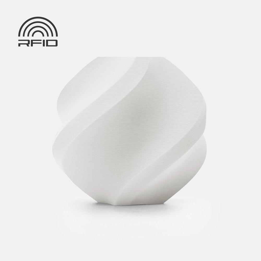 Bambu Lab PLA Matte-filament 1,75 mm / 1 kg spole Ivory White / matt PLA-filament för 3D-skrivare