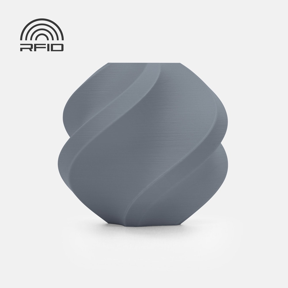 Bambu Lab PLA Matte-filament 1,75 mm askgrå / 1 kg Ash Grey / matt PLA-filament med RFID