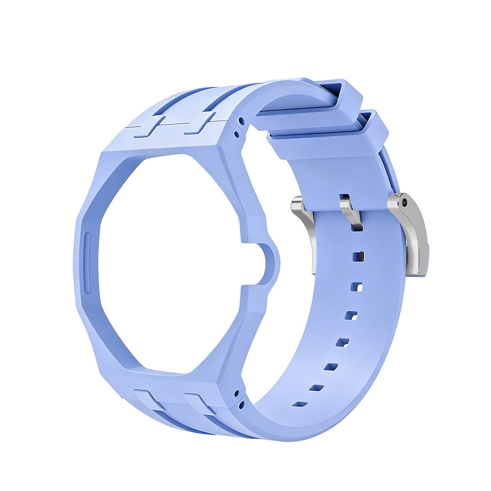 Silikonarmband och skyddskal till AP x Swatch Royal Pop 3 O'clock - Ljusblå
