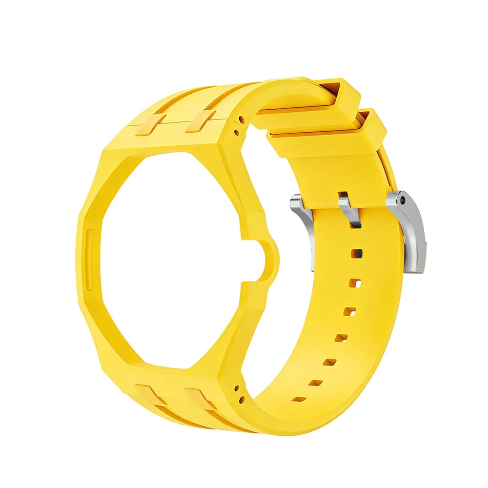 Silikonarmband och skyddskal till AP x Swatch Royal Pop 3 O'clock - Gul
