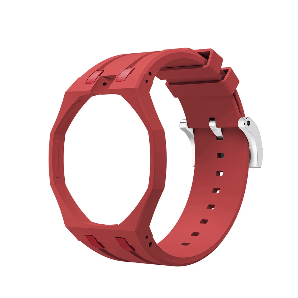 Silikonarmband och skyddskal till AP x Swatch Royal Pop 12 O'clock - Röd