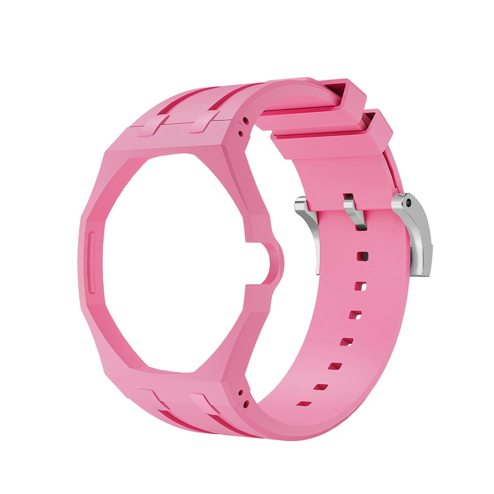 Silikonarmband och skyddskal till AP x Swatch Royal Pop 3 O'clock  -  Rosa