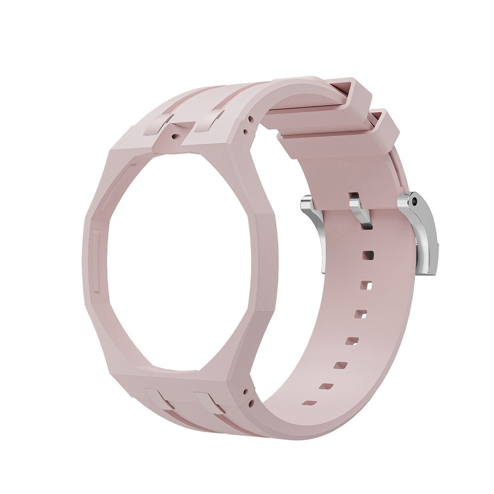 Silikonarmband och skyddskal till AP x Swatch Royal Pop 12 O'clock - RosaBeige