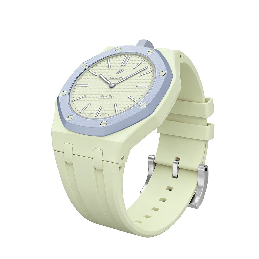 Silikonarmband och skyddskal till AP x Swatch Royal Pop 12 O'clock - Lime