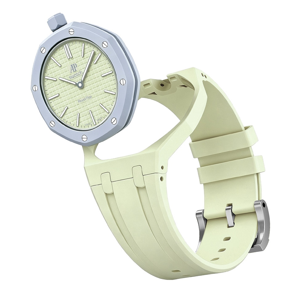 Silikonarmband och skyddskal till AP x Swatch Royal Pop 12 O'clock - Lime