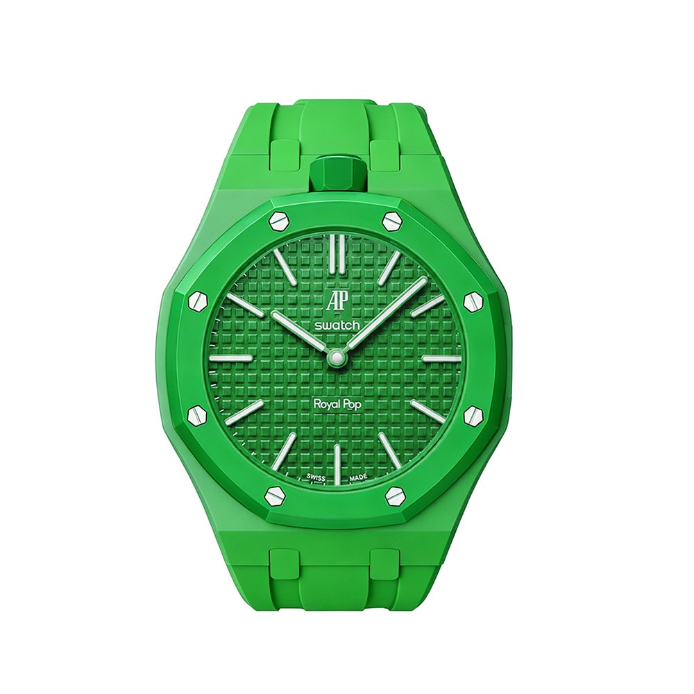 Silikonarmband och skyddskal till AP x Swatch Royal Pop 12 O'clock - Grön