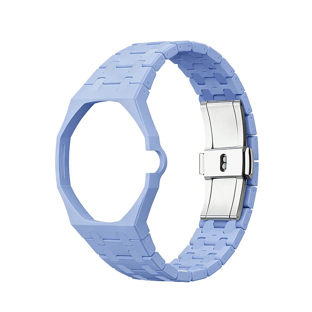 Biokeramiskt Armband och skyddskal till AP x Swatch Royal Pop 3 O'clock - Ljusblå