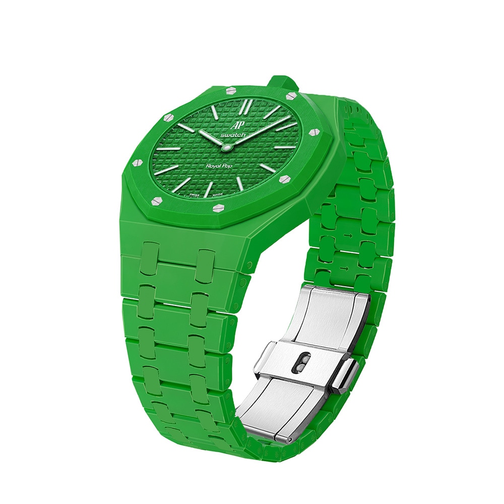 Biokeramiskt Armband och skyddskal till AP x Swatch Royal Pop 12 O'clock - Grön