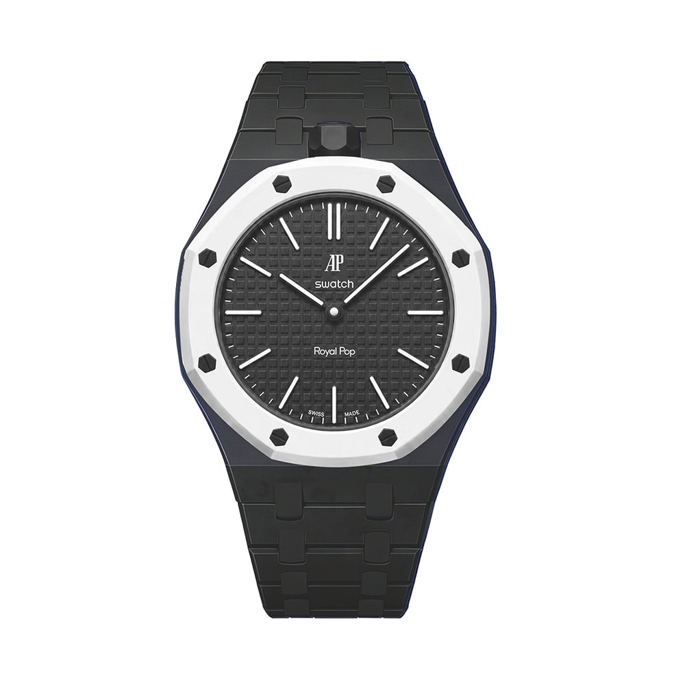 Biokeramiskt Armband och skyddskal till AP x Swatch Royal Pop 12 O'clock - Svart
