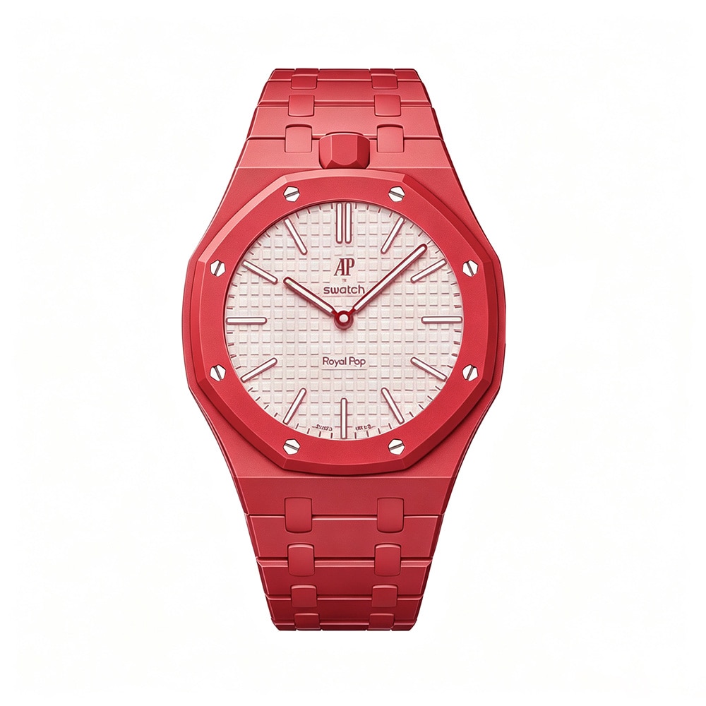 Biokeramiskt Armband och skyddskal till AP x Swatch Royal Pop 12 O'clock - Röd