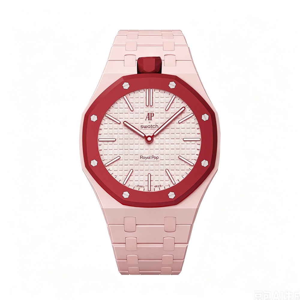 Biokeramiskt Armband och skyddskal till AP x Swatch Royal Pop 12 O'clock - Rose