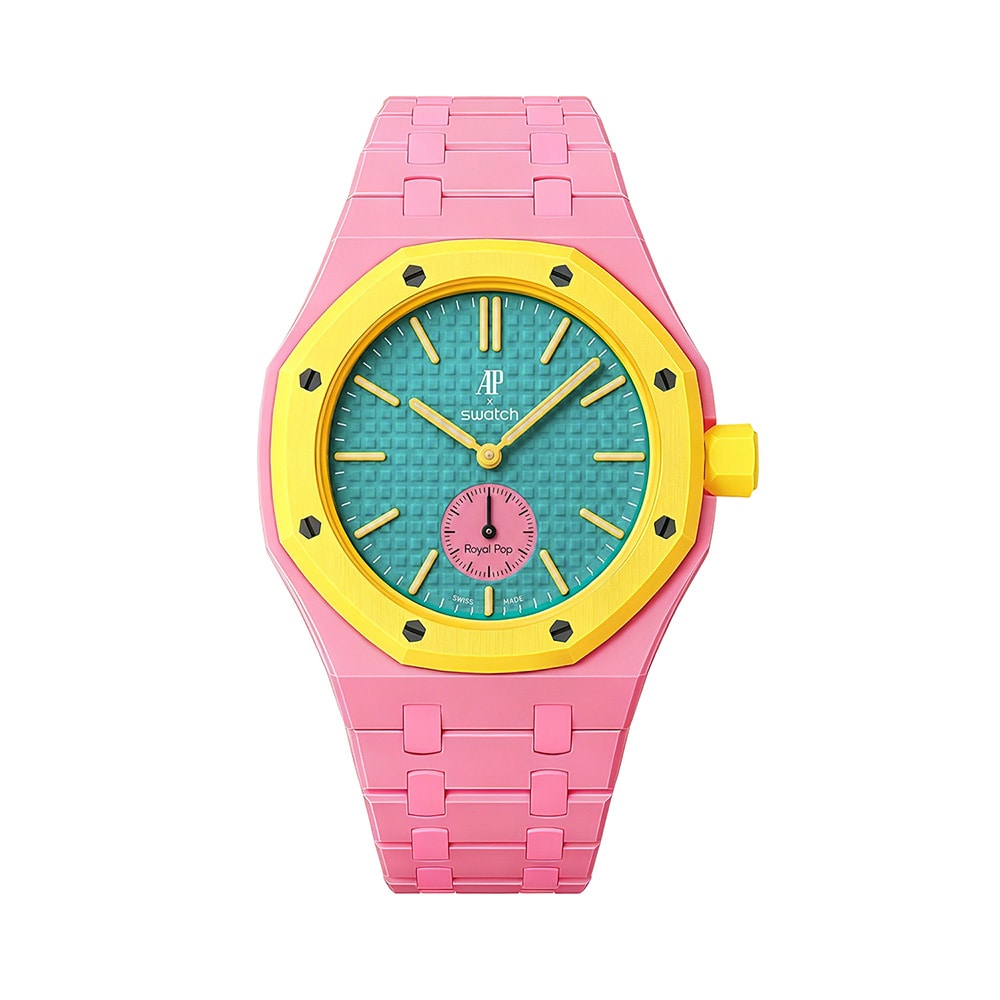 Biokeramiskt Armband och skyddskal till AP x Swatch Royal Pop 3 O'clock - Rosa