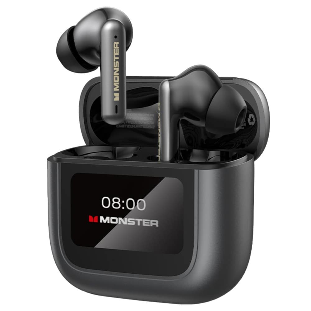 Monster TH300 True Wireless Headset med ANC - Svart / TWS-hörlurar med pekskärm