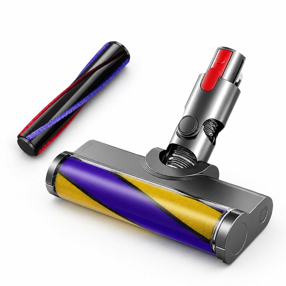 Dammsugarmunstycke med grön LED till Dyson V7/V8/V10/V11/V15 / Golvmunstycke med borstvalsar