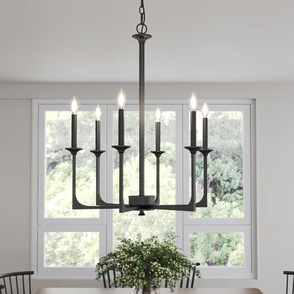 Taklampa Chandelier - Svart / Modern takkrona för inomhusbruk / Hängande takarmatur