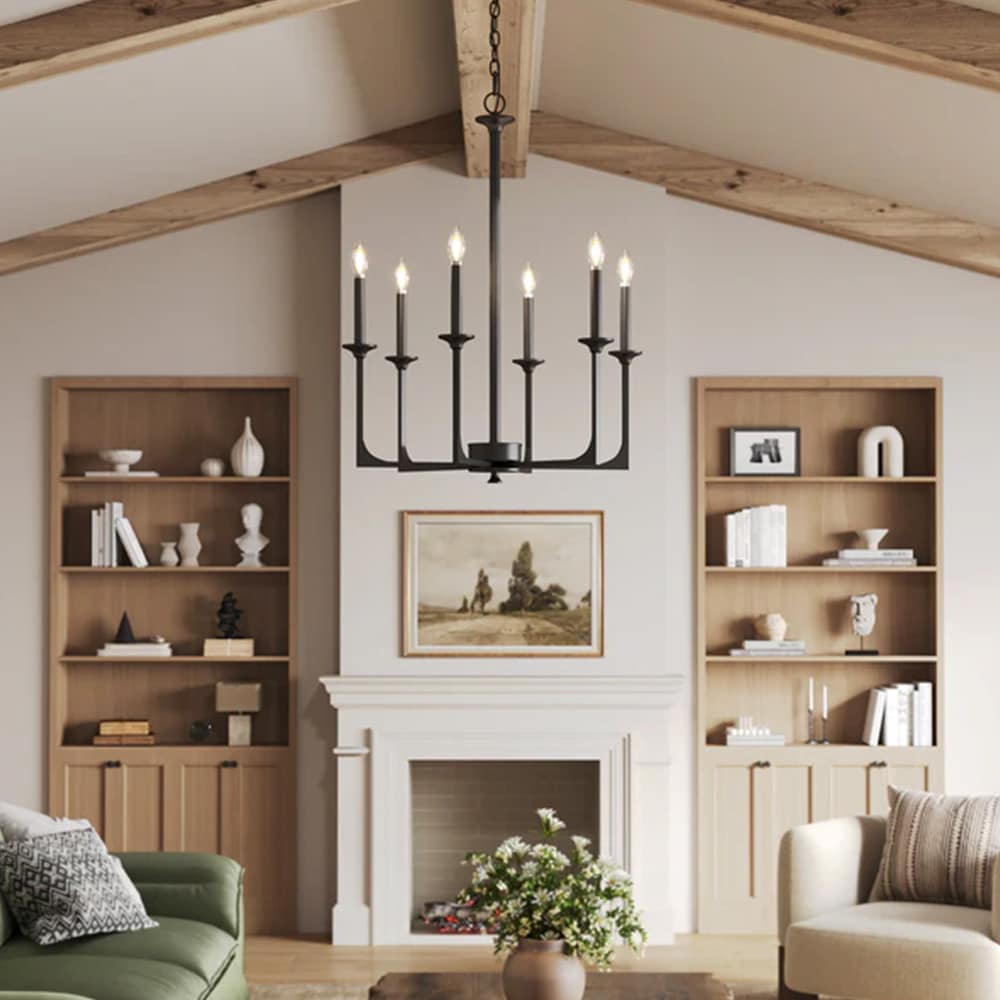 Taklampa Chandelier - Svart / Modern takkrona för inomhusbruk / Hängande takarmatur