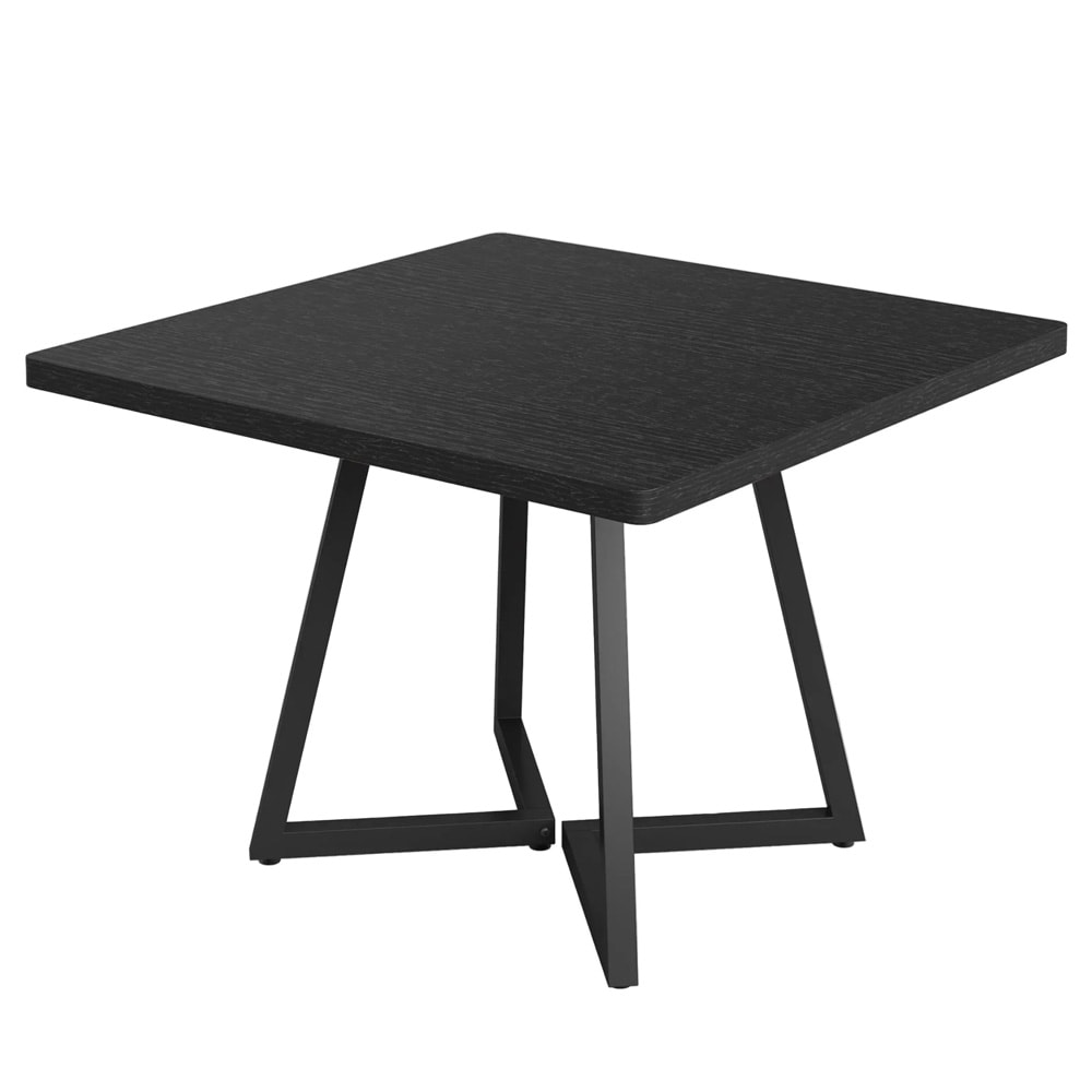 Fyrkantigt matbord 80 x 80 cm svart / köksbord för 4 personer / bord i industriell design med metallram