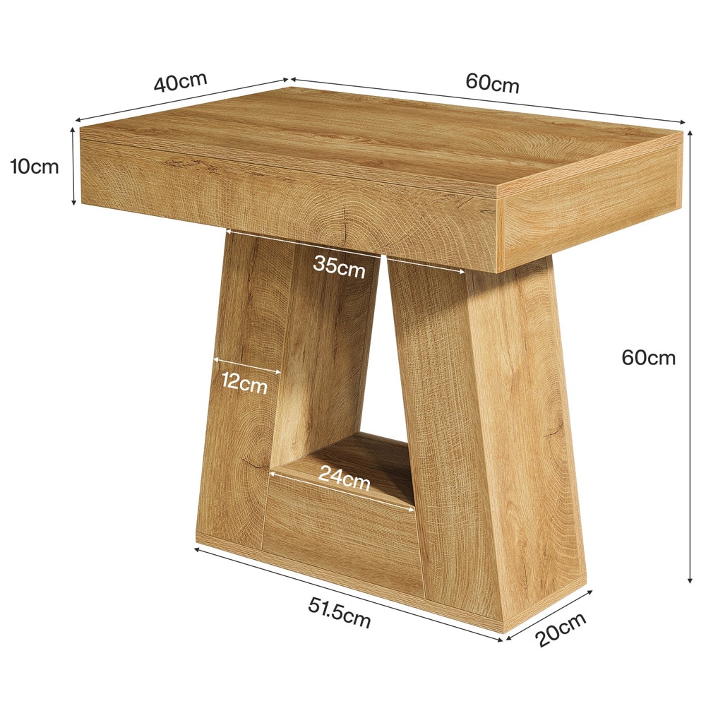Sängbord 60 x 40 x 60 cm / modernt nattduksbord / sidobord / avlastningsbord med underhylle