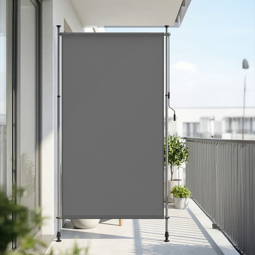 Vertikal markis 150 x 220–300 cm / höjdjusterbart insynsskydd / solskydd / vindskydd för balkong och terrass