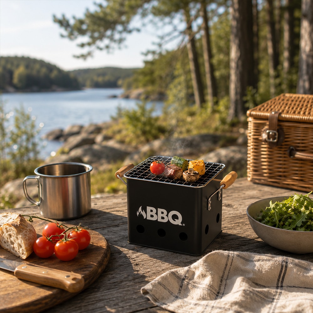 Cube Mini BBQ 15 x 15 x 18 cm / mini kolgrill / portabel campinggrill