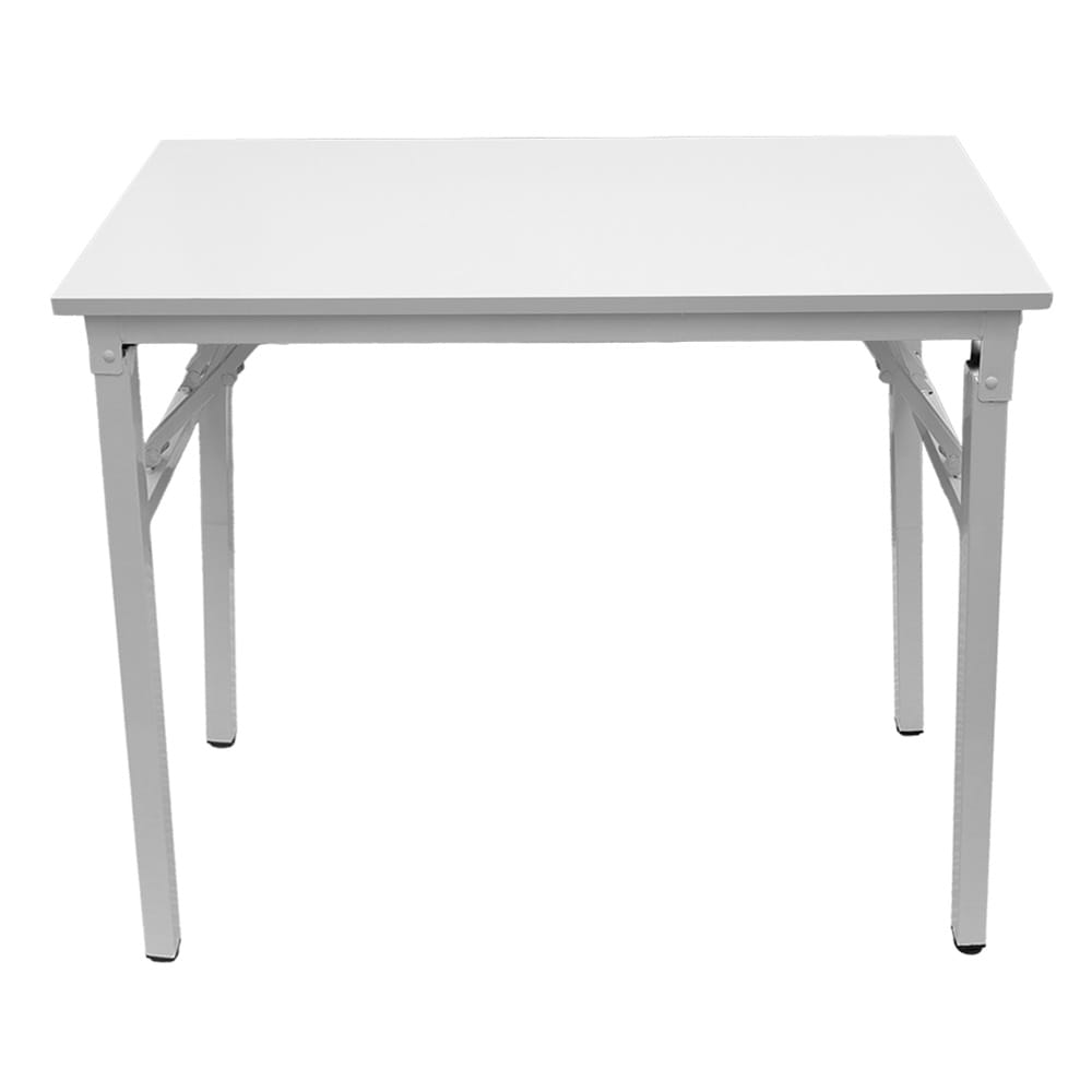 Hopfällbart bord 80×40×75 cm / fällbart skrivbord med stålram / monteringsfritt datorbord – Vit
