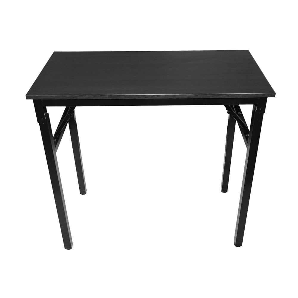 Hopfällbart bord 80×40×75 cm / fällbart skrivbord med stålram / monteringsfritt datorbord – Svart