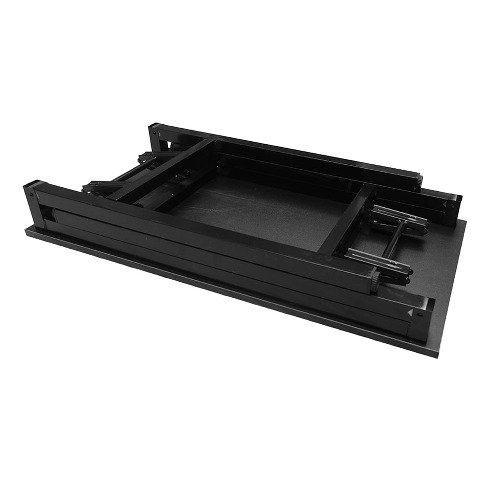 Hopfällbart bord 80×40×75 cm / fällbart skrivbord med stålram / monteringsfritt datorbord – Svart