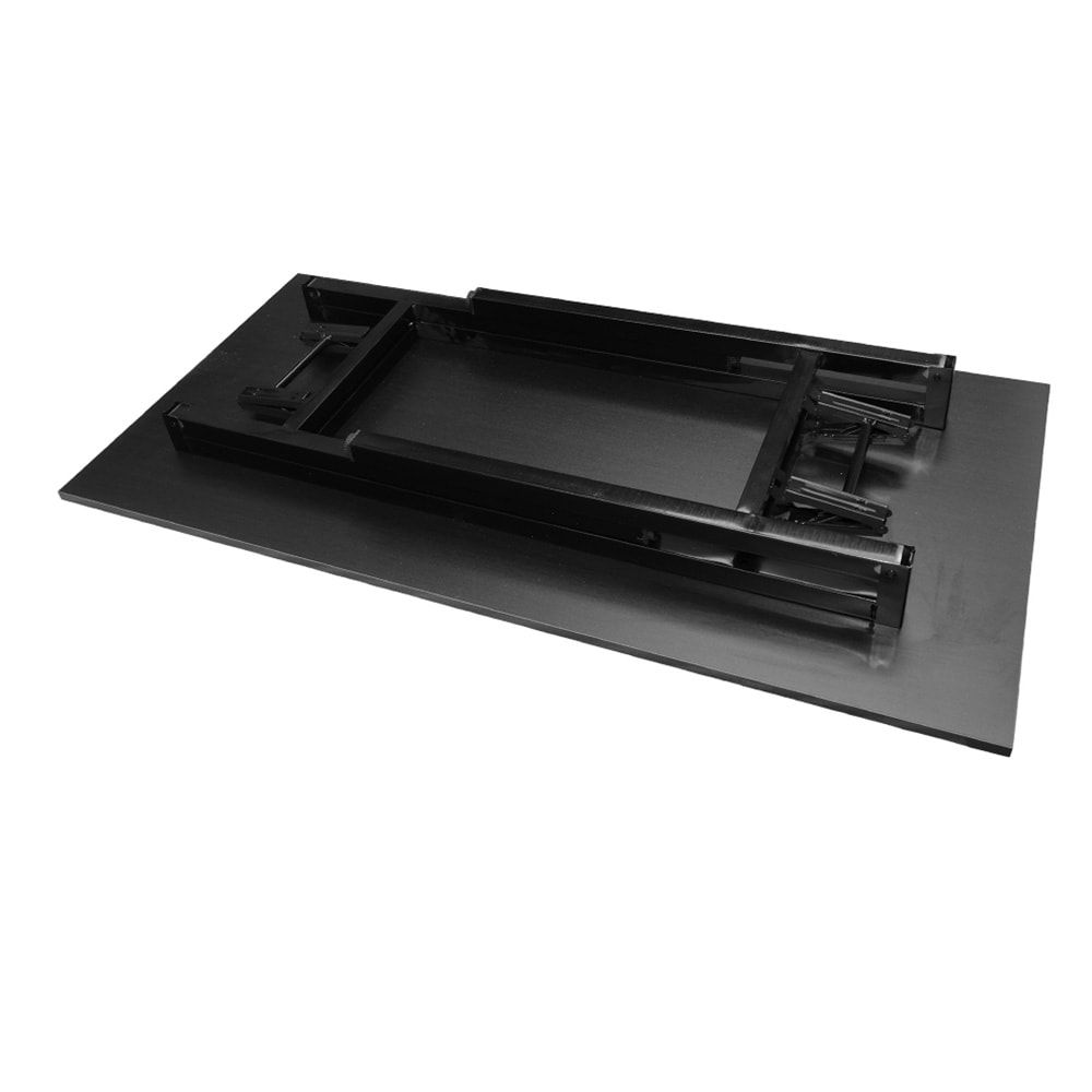 Hopfällbart bord 120×60×75 cm / fällbart skrivbord med stålram / monteringsfritt datorbord – Svart
