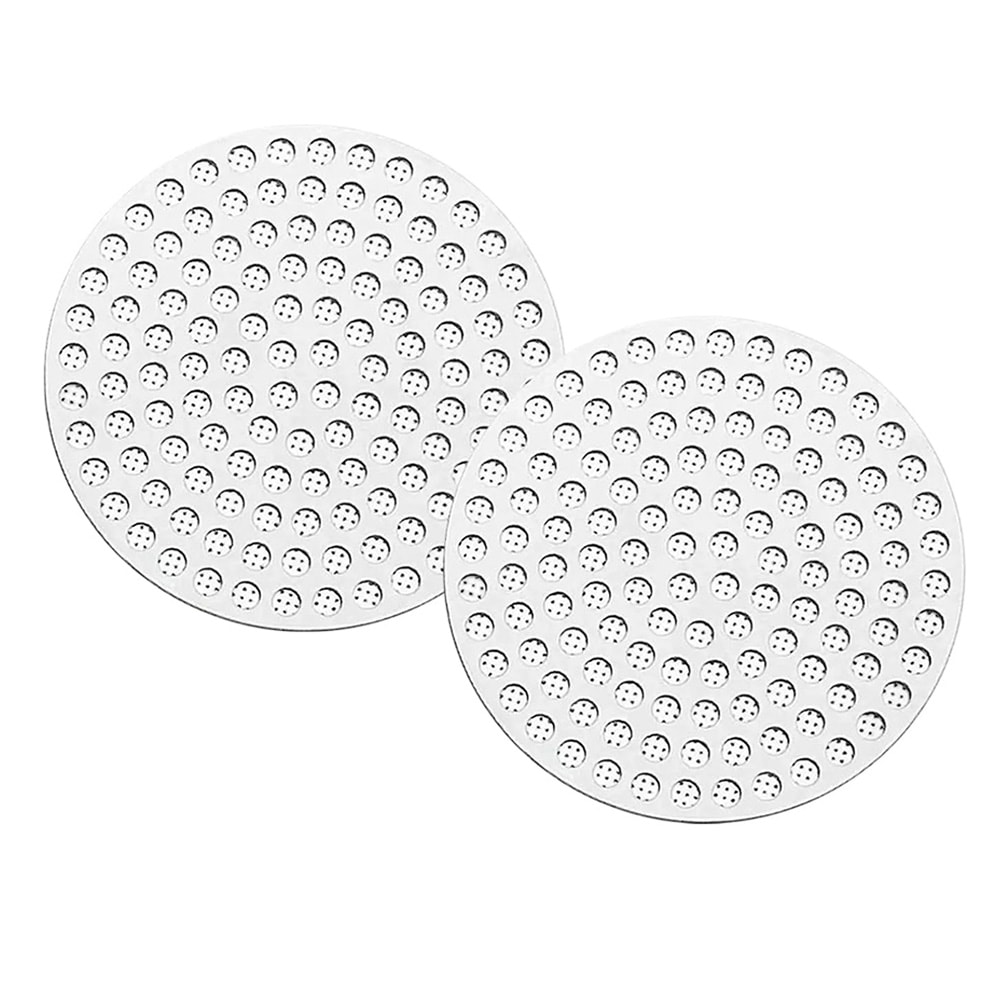 Puckfilter 58,5 mm 2-pack / espresso puck screen i rostfritt stål 0,8 mm – silver