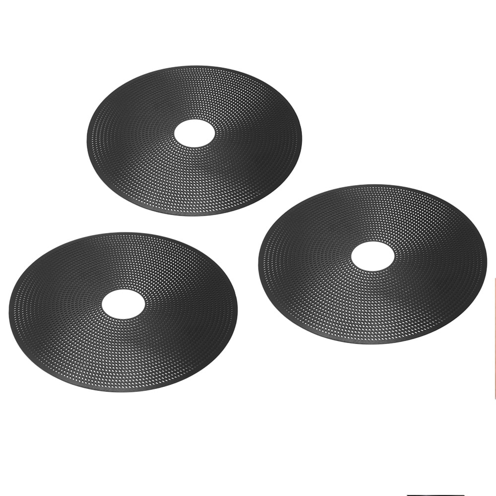 Puckfilter 58,5 mm 3-pack / espresso puck screen med centrumhål 0,2 mm / espressofilter – svart