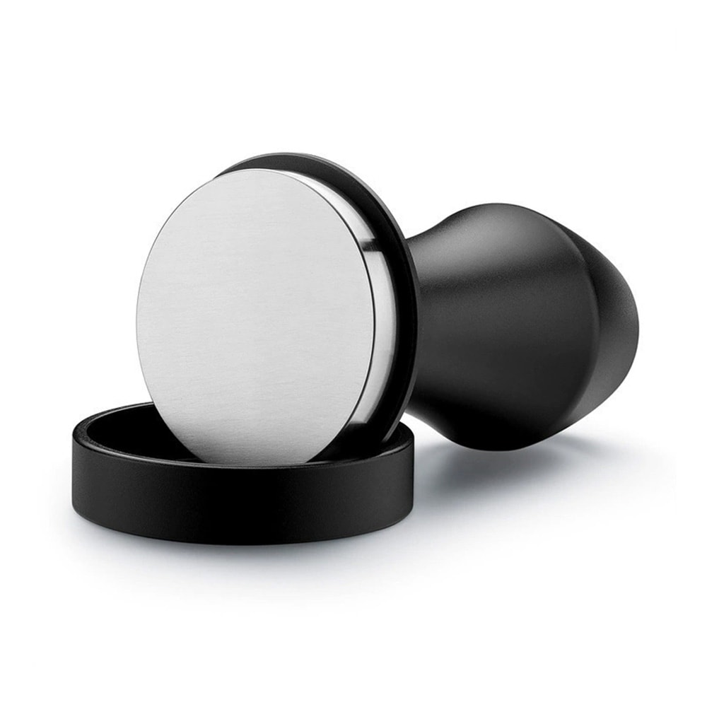 Kaffetamper 58 mm med fjäderbelastning / tamper med plan bas / baristatillbehör