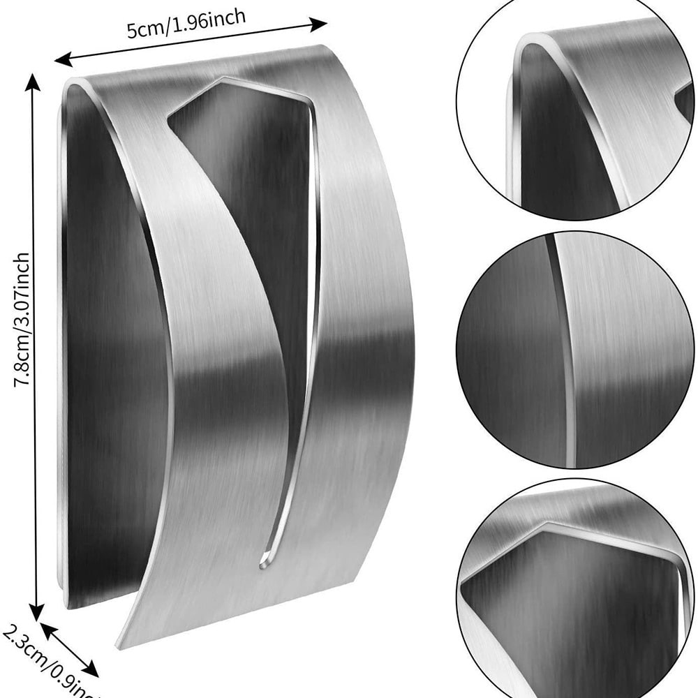Självhäftande handdukskrok i rostfritt stål 4-pack - Silver / Badrumskrok för handduk