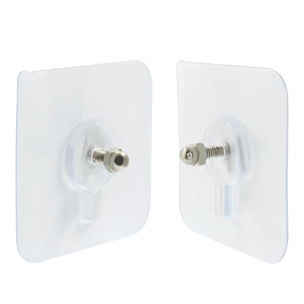 Självhäftande krok 6x6 cm - Transparent 20-pack / Kroksticker för upphängning