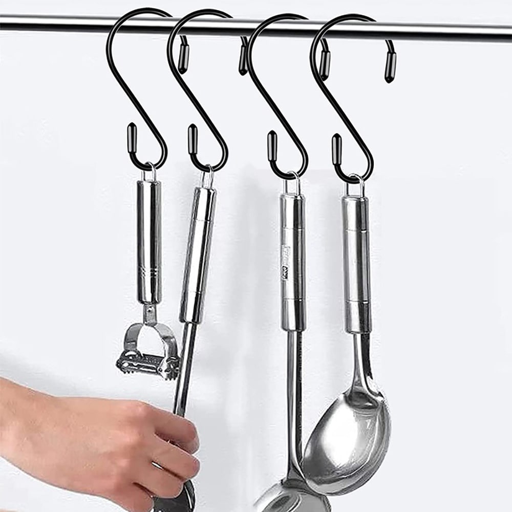 Kraftig S-krok i metall 20-pack / S-formade metallkrokar / Upphängningskrokar i metall