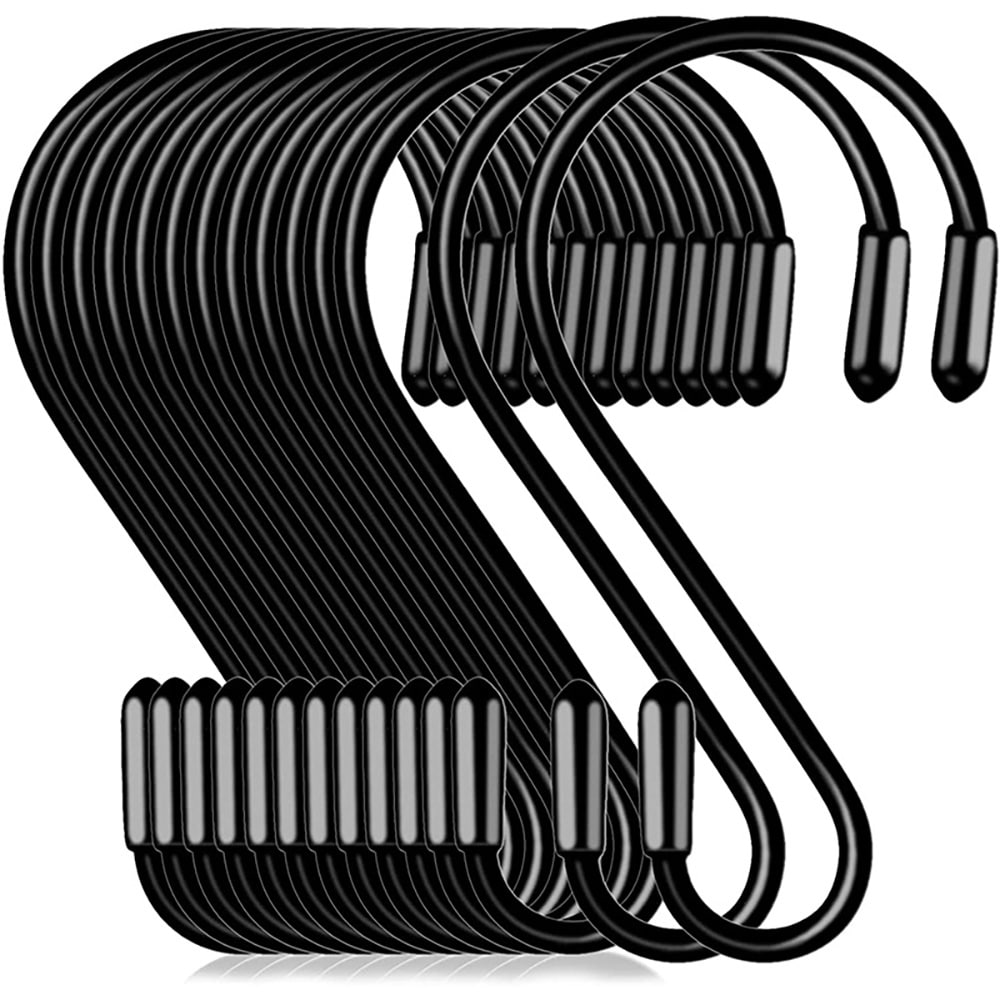 Kraftig S-krok i metall 20-pack / S-formade metallkrokar / Upphängningskrokar i metall