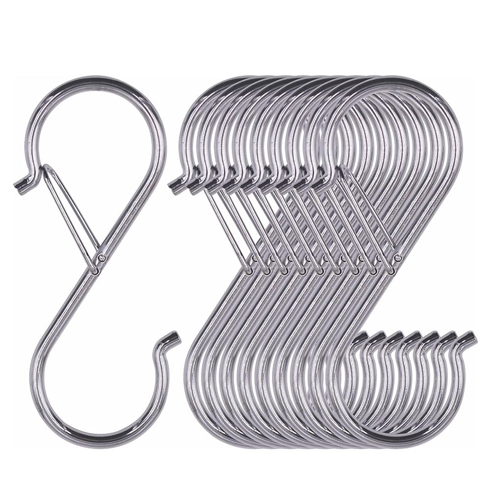 Kraftig S-krok i metall 20-pack - Silver / S-formade metallkrokar