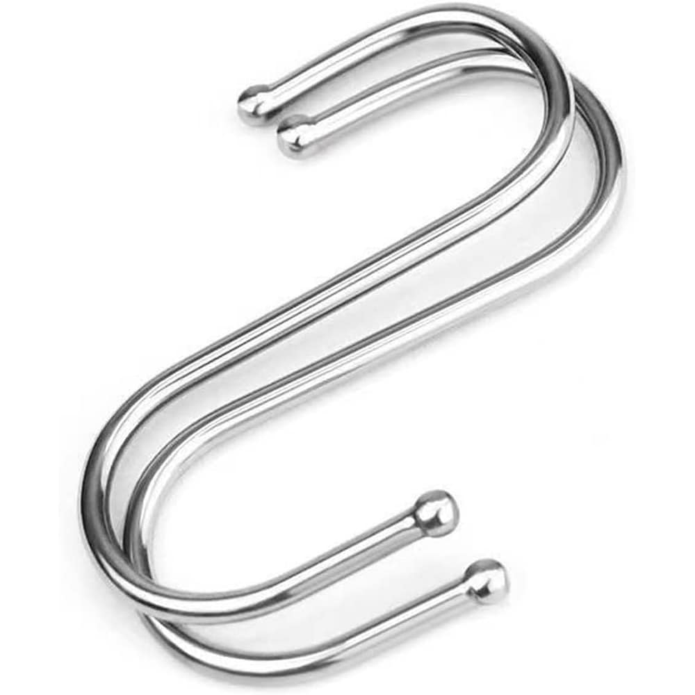Kraftig S-krok i metall 70 mm 20-pack - Silver / S-formade metallkrokar
