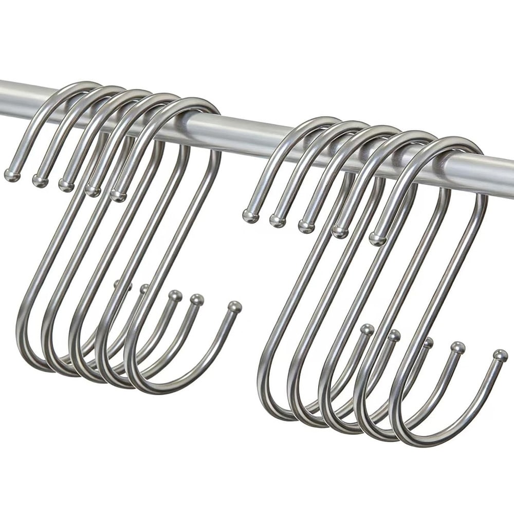 Kraftig S-krok i metall 70 mm 20-pack - Silver / S-formade metallkrokar