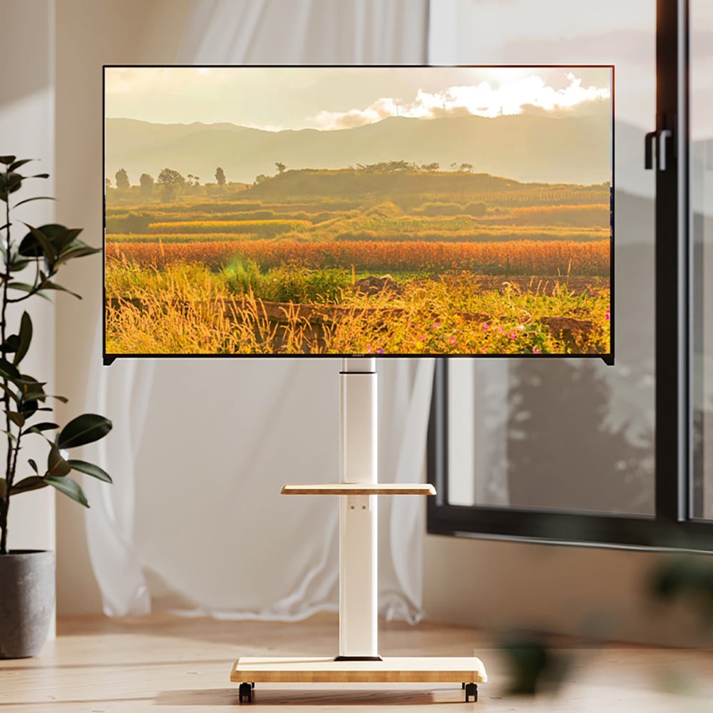 Golvstativ med hjul till TV - passar 32-70 tum / Flyttbart TV-stativ / TV-golvstativ med hjul