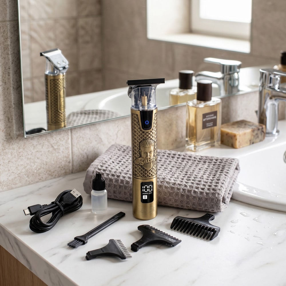 Barber-hårtrimmer / Professionell konturtrimmer / Hår- och skäggtrimmer