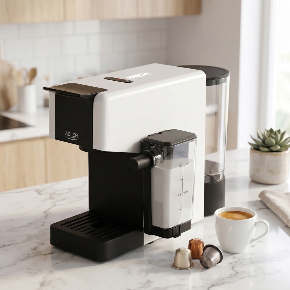 Adler Kapselmaskin / Multikapselmaskin / Espressomaskin med mjölksystem