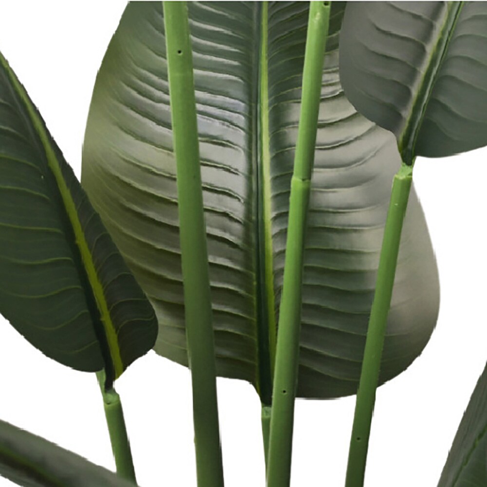 Konstgjord palm / palmträd i kruka / tropisk konstväxt 180 cm – grön/svart