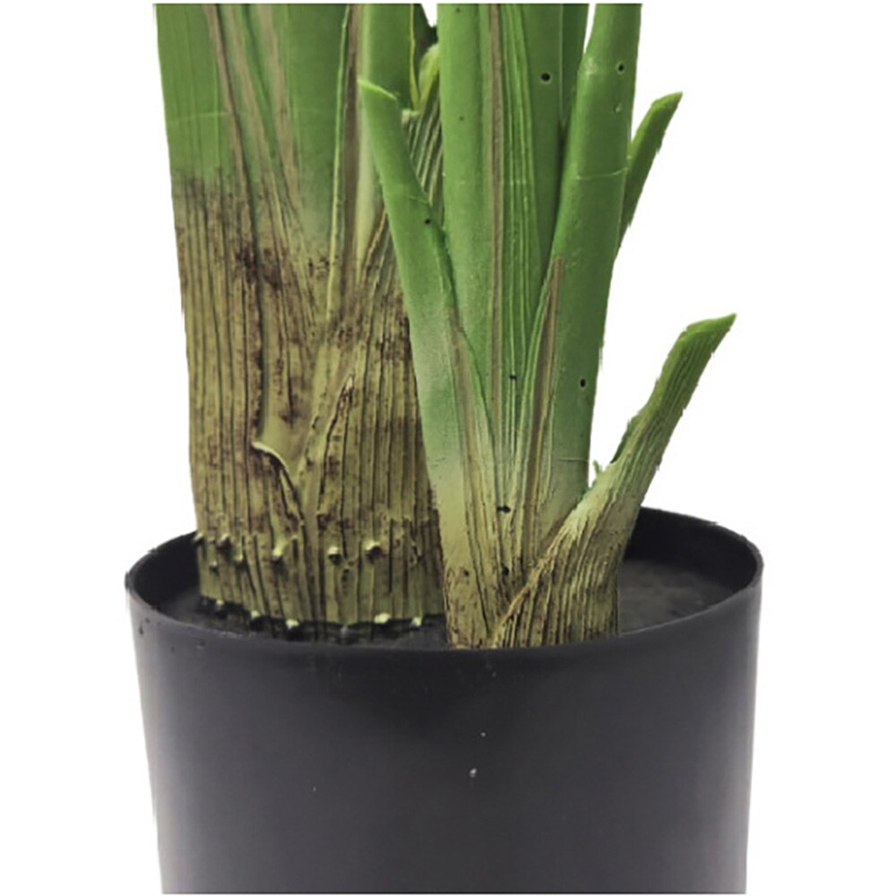 Konstgjord palm / palmträd i kruka / tropisk konstväxt 180 cm – grön/svart