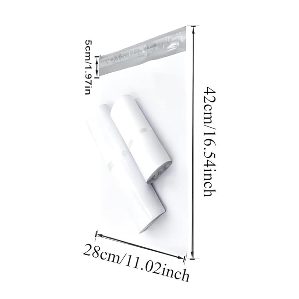 Vita fraktpåsar 100-pack / självhäftande e-handelspåsar i PE-plast 28×42 cm