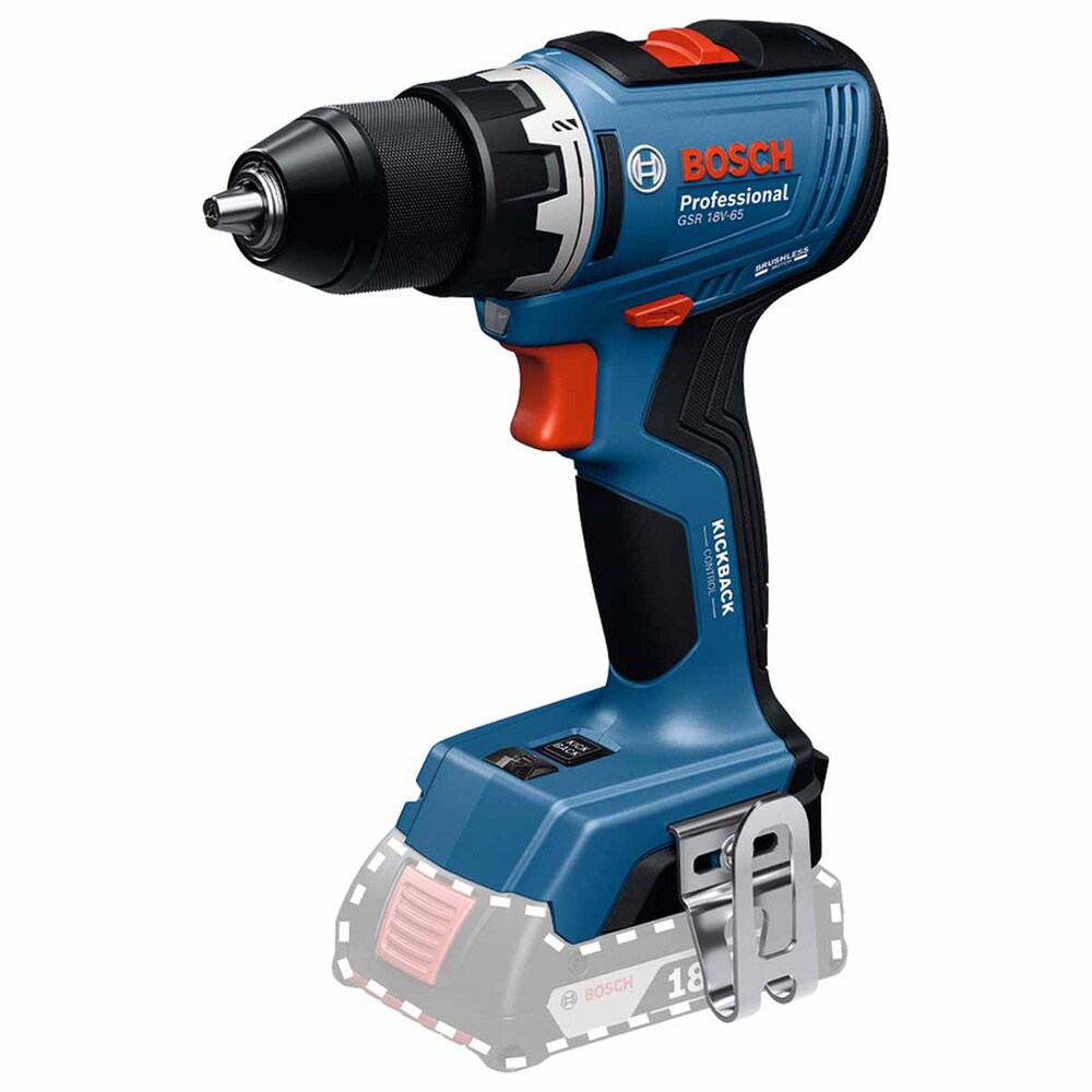 Bosch Professional GSR 18V-65 SOLO borrskruvdragare / sladdlös skruvdragare utan batteri och laddare