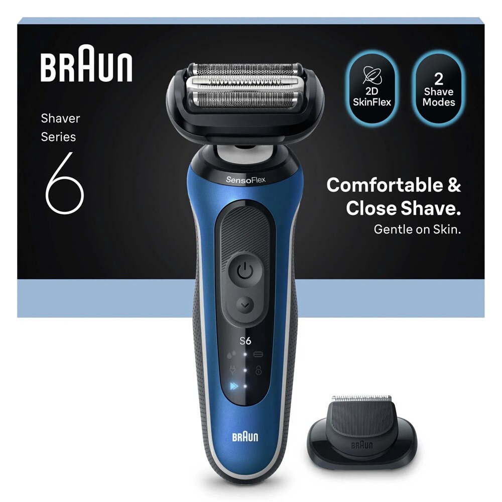 Braun Series 6 62-B1200S rakapparat / elektrisk våt- och torrakapparat med precisionstrimmer
