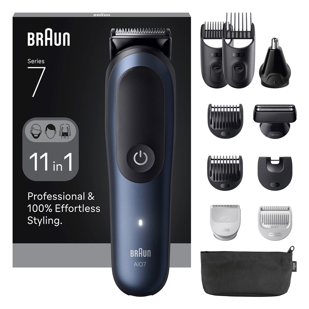 Braun All-in-One Series 7 AIO7540 11-i-1 groomingkit / hårtrimmer, skäggtrimmer och kroppstrimmer